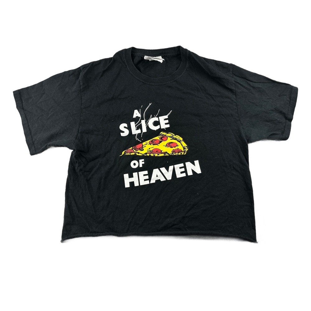 Mystic Pizza T-Shirt Unisex Adults M Black Classic A Slice of Heaven Cotton Food